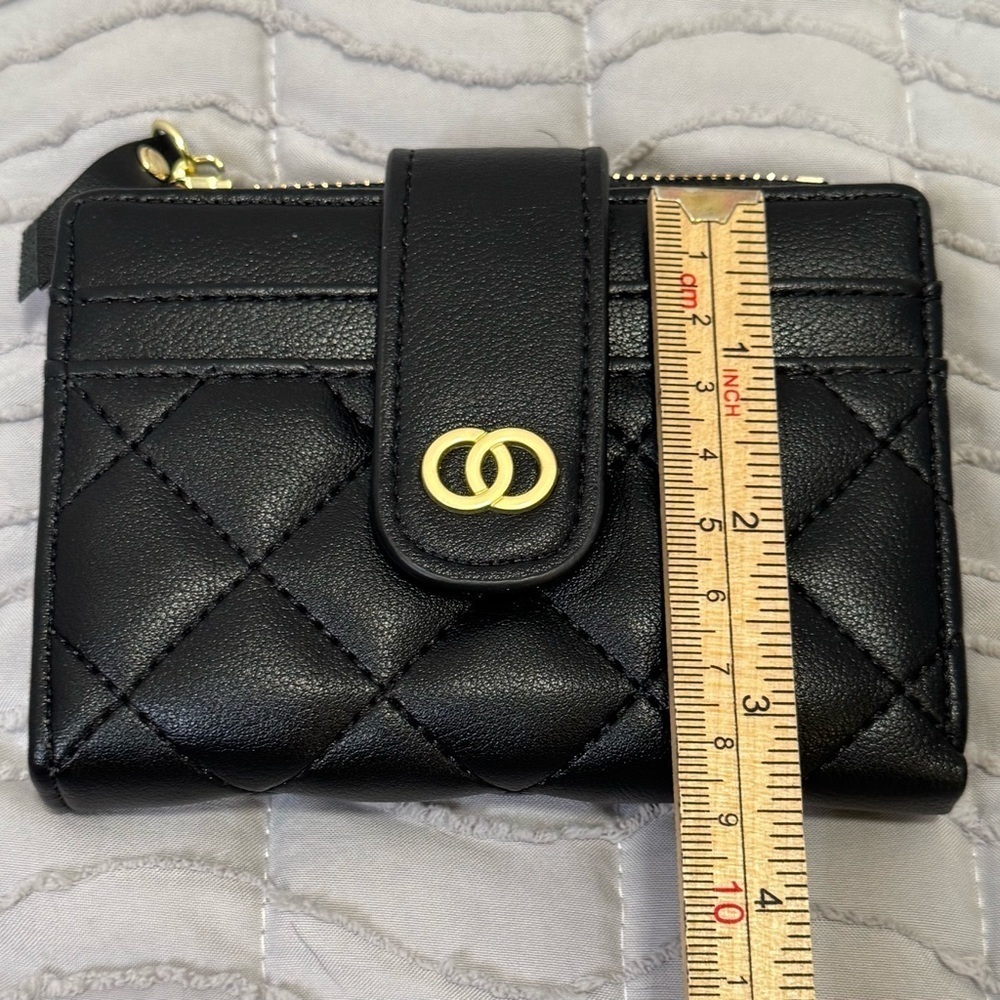 Faux leather black wallet - Picture 6 of 8